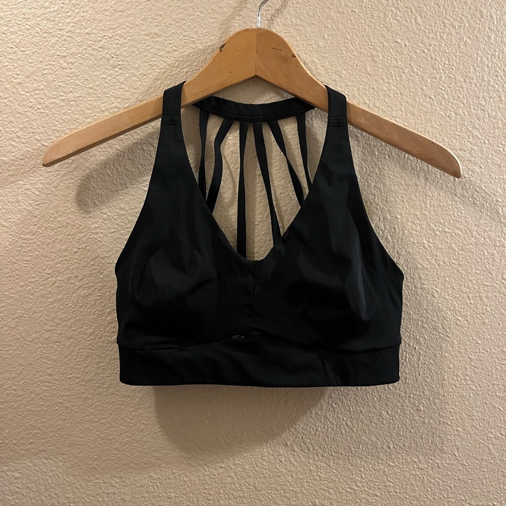 Athleta Black Strappy Sports Bra